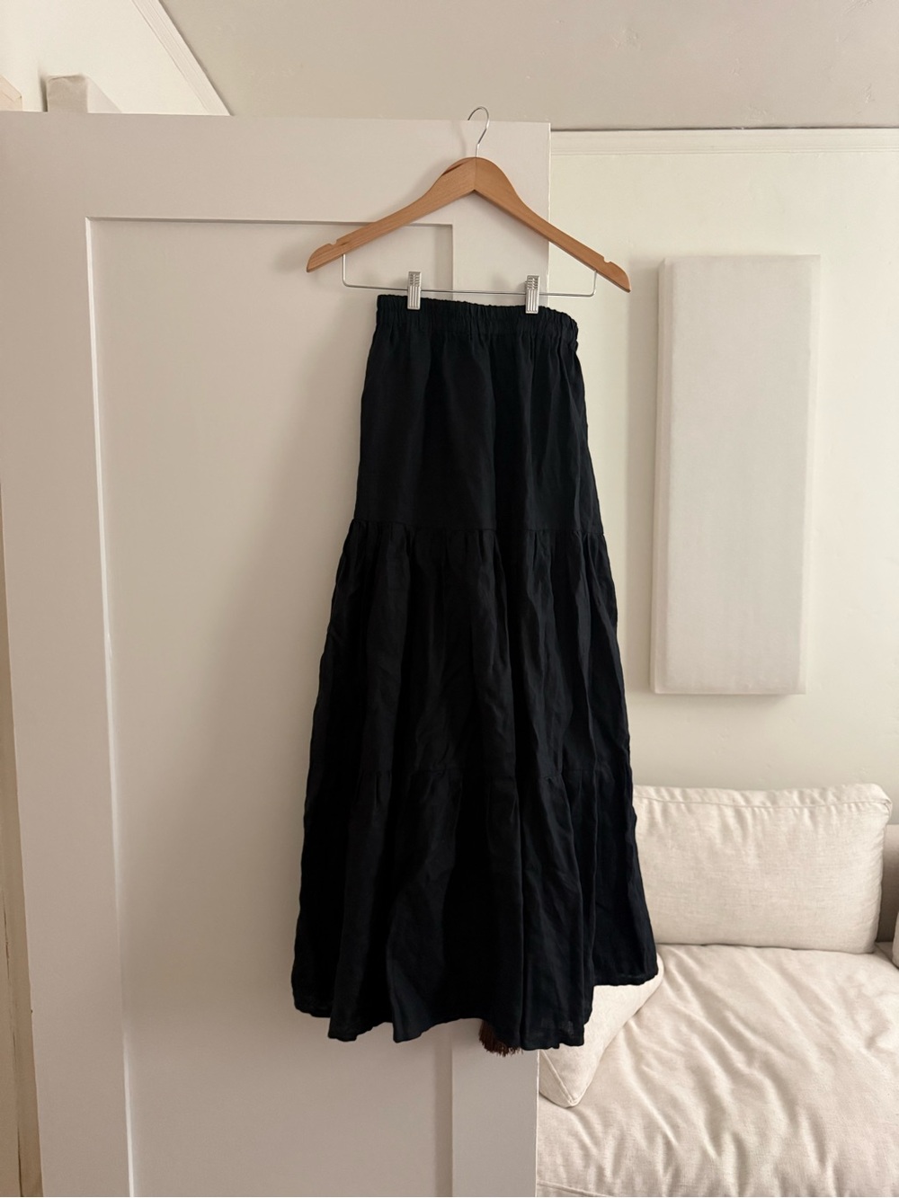 Black Tiered Maxi Skirt
